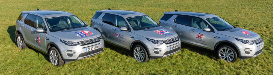 Land Rover Discovery Sport vehicles for British Eventing, British Dressage and British Showjumping