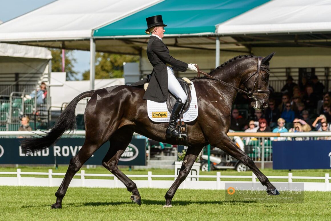Eliza Stoddart at Burghley with Priorspark Opposition Free