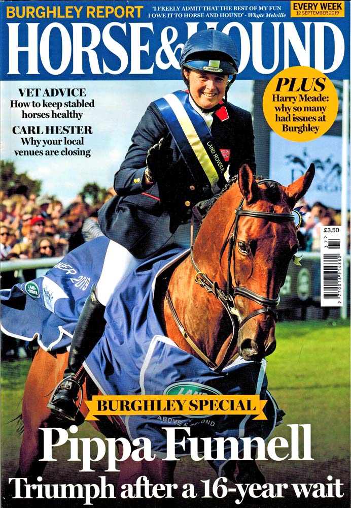 Pippa Funnell and MGH Grafton Street on the cover of Horse & Hound