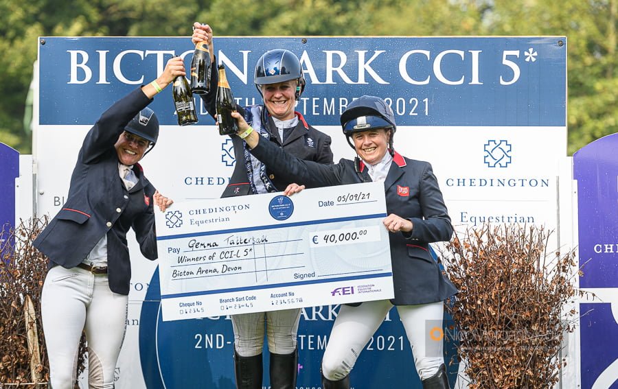 Gemma Tattersall, Piggy March and Pippa Funnell - Chedington Bicton Park 5* Horse Trials 2021.